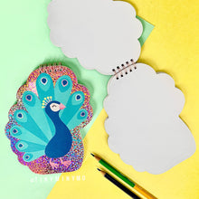 Load image into Gallery viewer, Holographic Peacock Notepad
