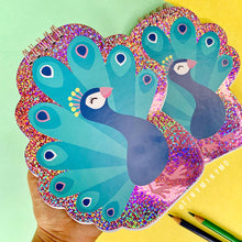 Load image into Gallery viewer, Holographic Peacock Notepad