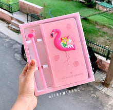 Load image into Gallery viewer, Flamingo Diary Gift Set - Tinyminymo