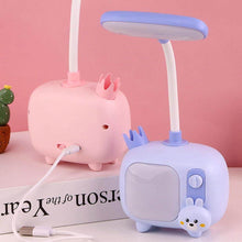 Load image into Gallery viewer, Television Bunny Desk Lamp with Pen Stand - Tinyminymo