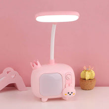 Load image into Gallery viewer, Television Bunny Desk Lamp with Pen Stand - Tinyminymo
