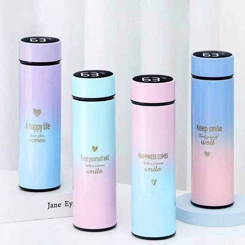 Ombre LED Temperature Display Insulated Vacuum Flask - Tinyminymo