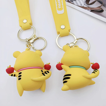 Load image into Gallery viewer, Tiger with Apple 3D Keychain - Tinyminymo