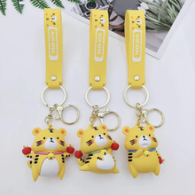 Load image into Gallery viewer, Tiger with Apple 3D Keychain - Tinyminymo