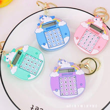 Load image into Gallery viewer, Unicorn Calculator with Game Keychain - Tinyminymo