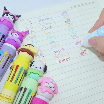 10 in 1 Sanrio Ball Pen - Tinyminymo