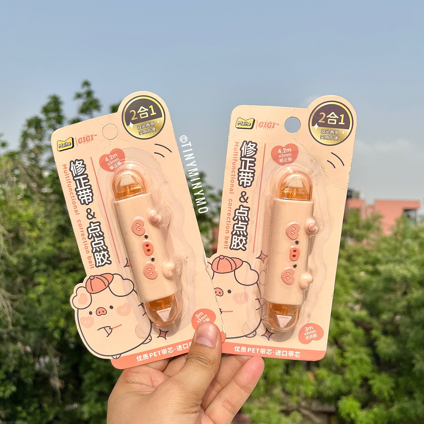 2 in 1 Piggy Correction Tape - Tinyminymo