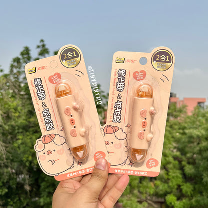 2 in 1 Piggy Correction Tape - Tinyminymo