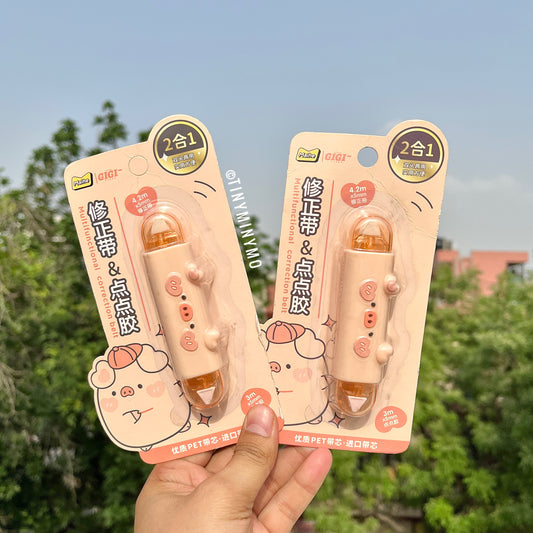 2 in 1 Piggy Correction Tape - Tinyminymo