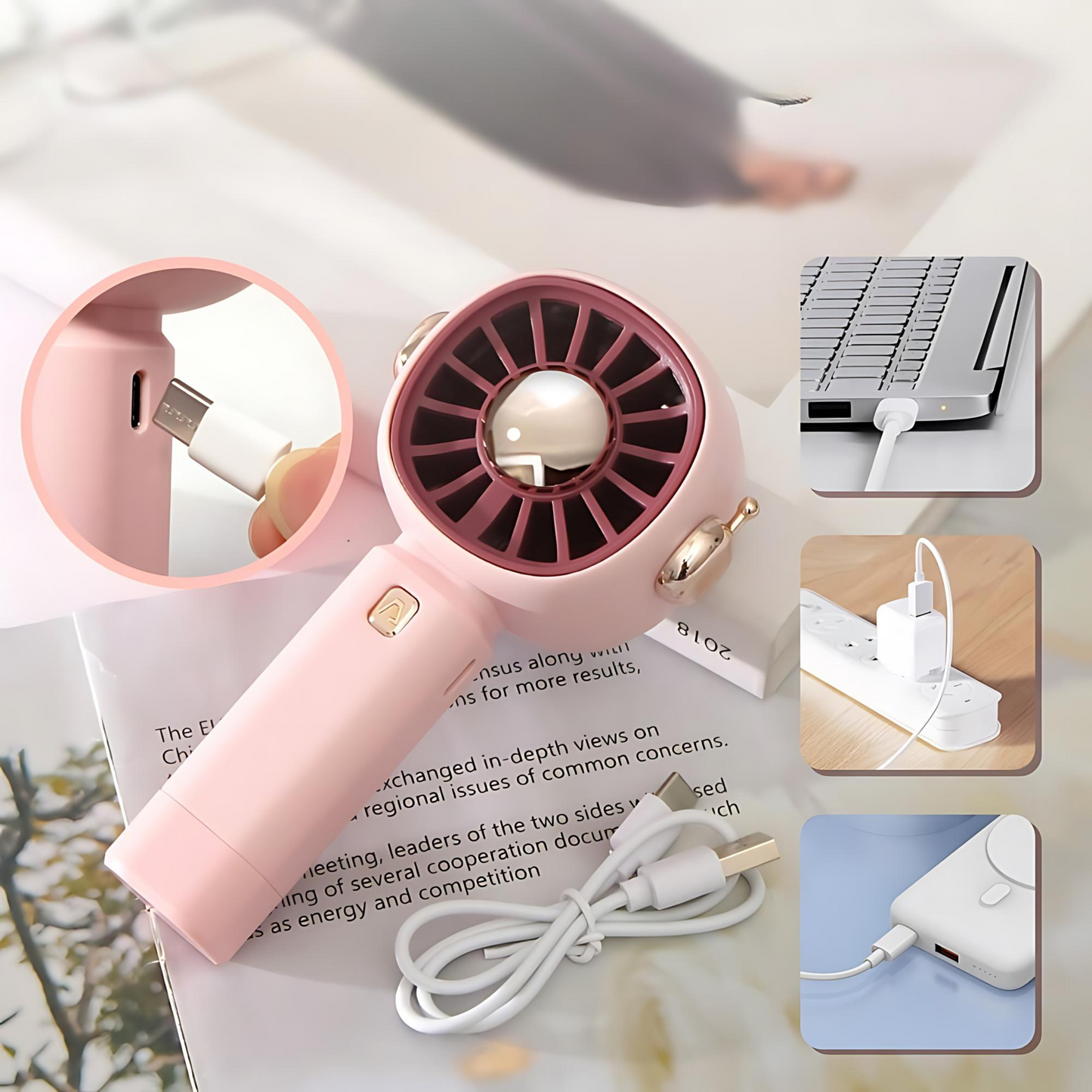 3 Gear Aesthetic Hand Fan - Tinyminymo