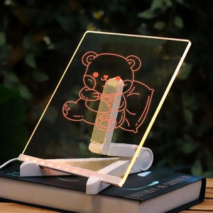 3D Acrylic LED Desk Message Board - Tinyminymo