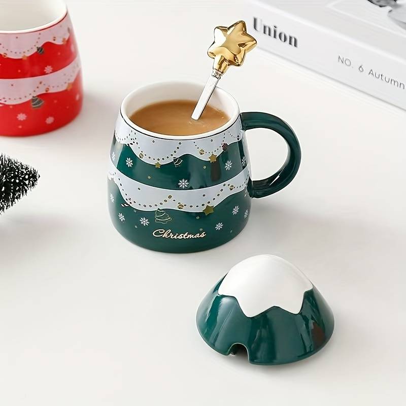 3D Christmas Tree Mug with Star Spoon - Tinyminymo