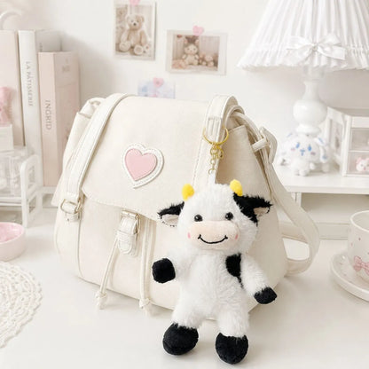 Cute Plush Cow Keychain as Bag Charm - Tinyminymo