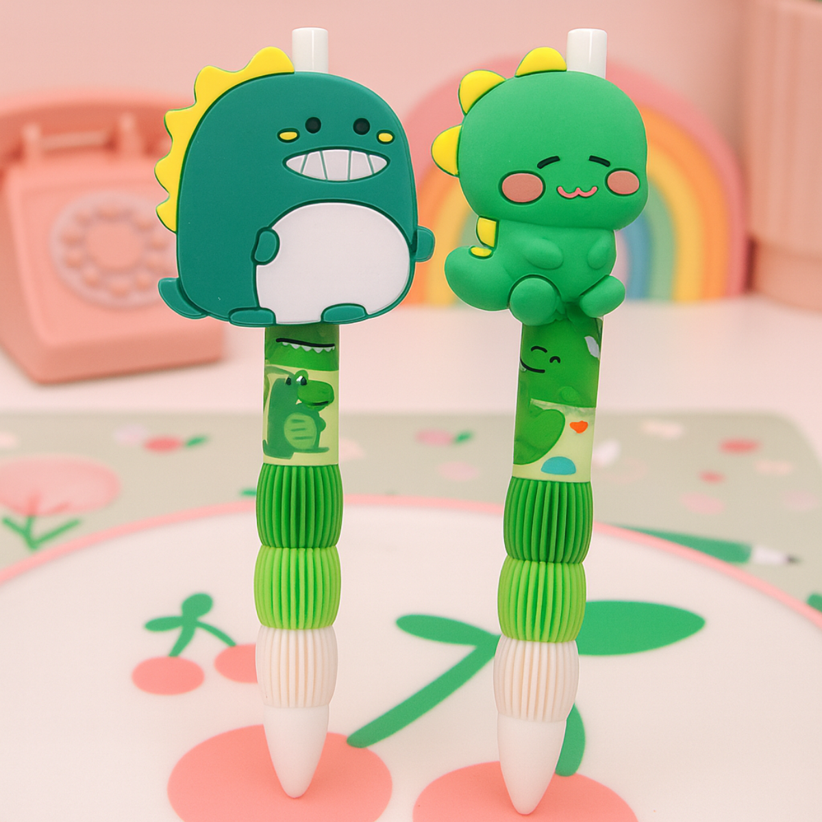 2 Designs of Dinosaur shaped Pens - Tinyminymo