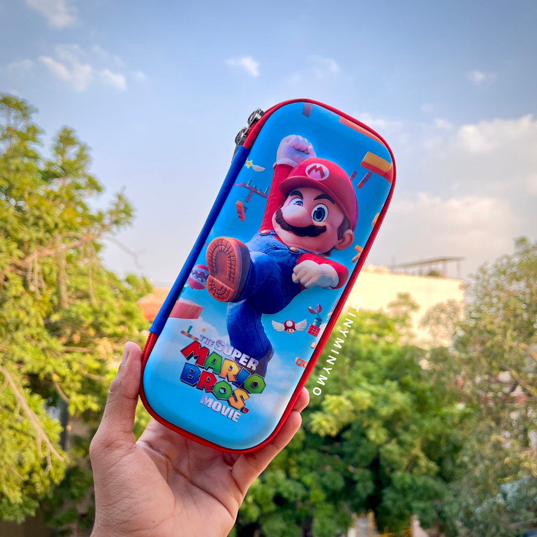 Light Blue Pouch with Mario Design - Tinyminymo