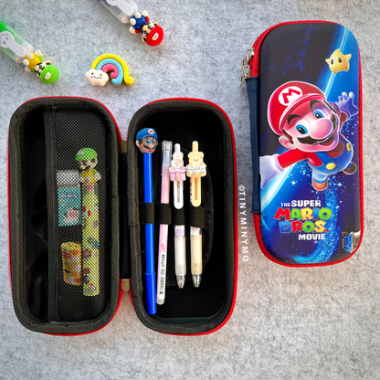 3D Mario Smiggle Pouch with Stationery arranged inside - Tinyminymo