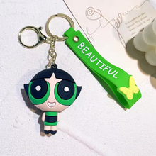 Load image into Gallery viewer, 3D Powerpuff Girls Keychain, Buttercup Variant - Tinyminymo
