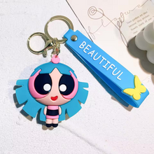Load image into Gallery viewer, 3D Powerpuff Girls Keychain, Bliss Design - Tinyminymo
