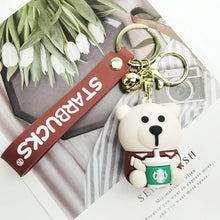 Load image into Gallery viewer, 3D Starbucks Coffee Bear Keychain - Tinyminymo
