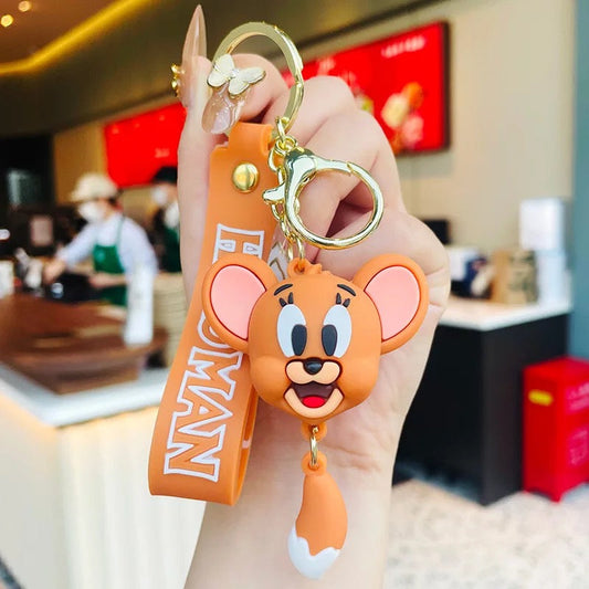 3D Tom and Jerry Face Keychain - Tinyminymo