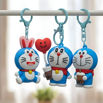 Three Doraemon Keychains - Tinyminymo 