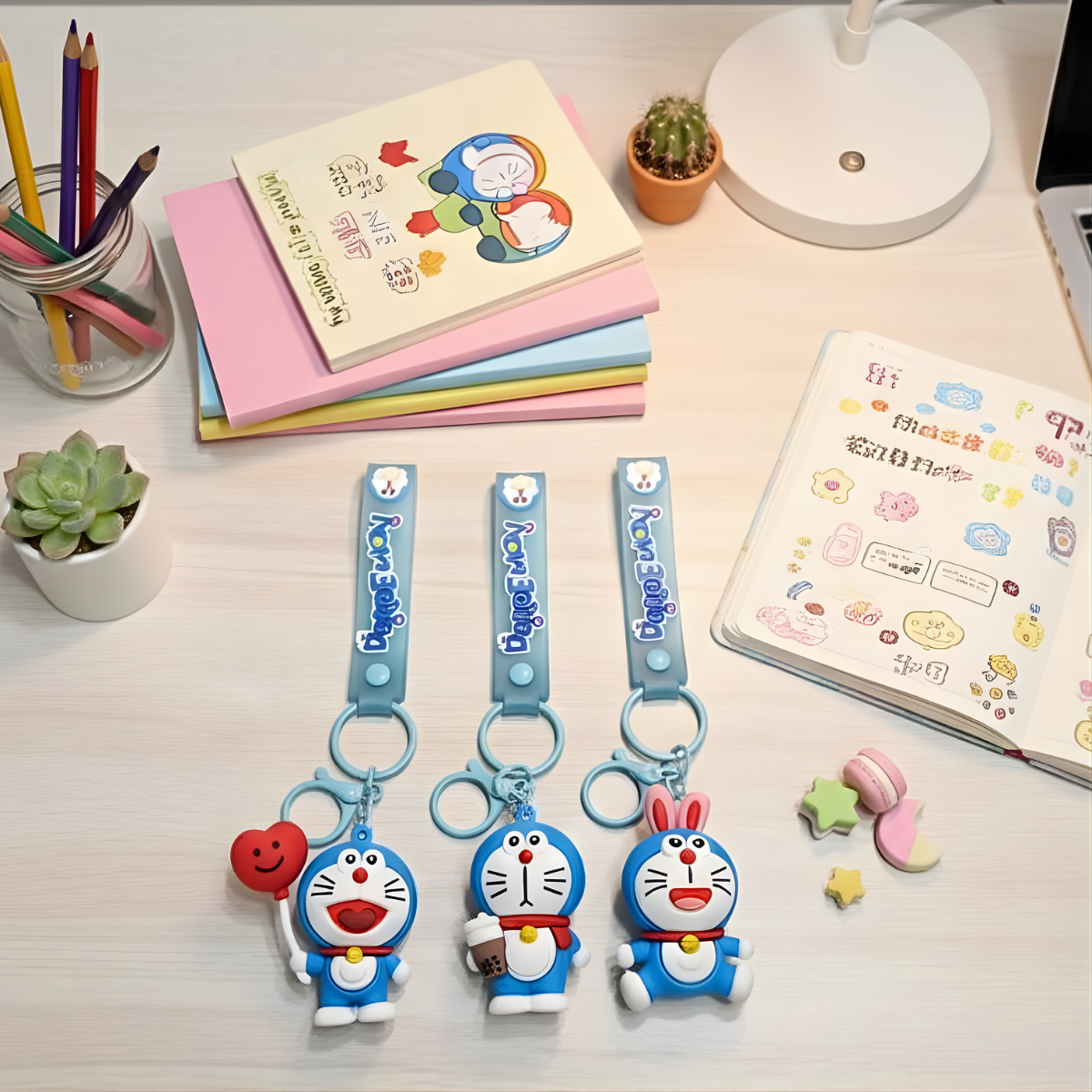 Three Doreamon Keychains - Tinyminymo