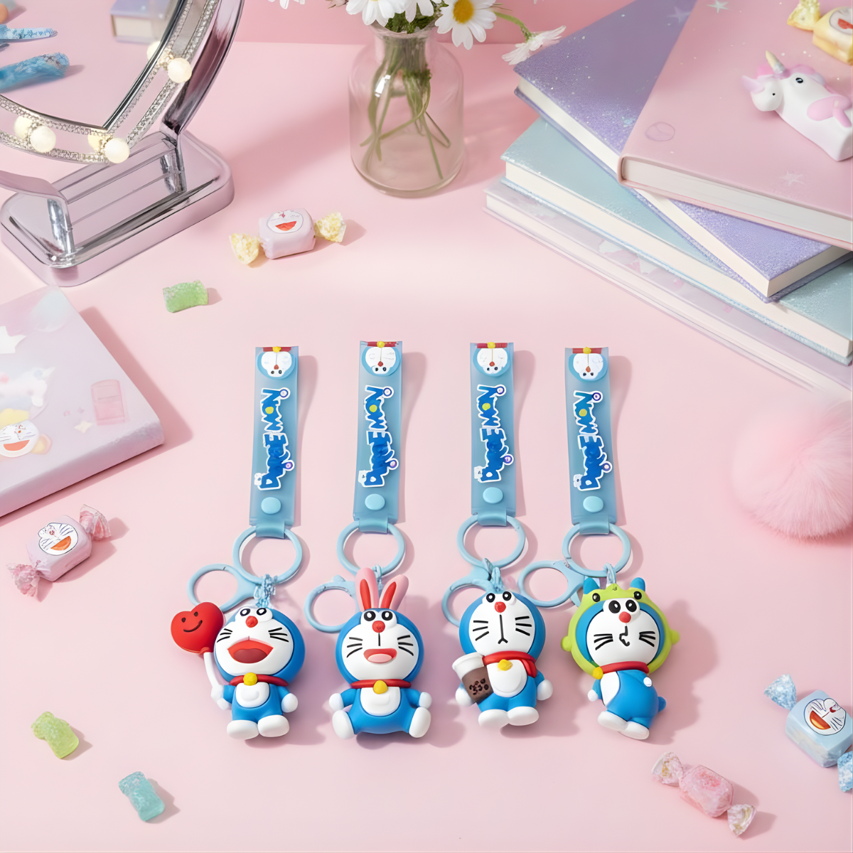 All Designs of Doraemon Keychain - Tinyminymo