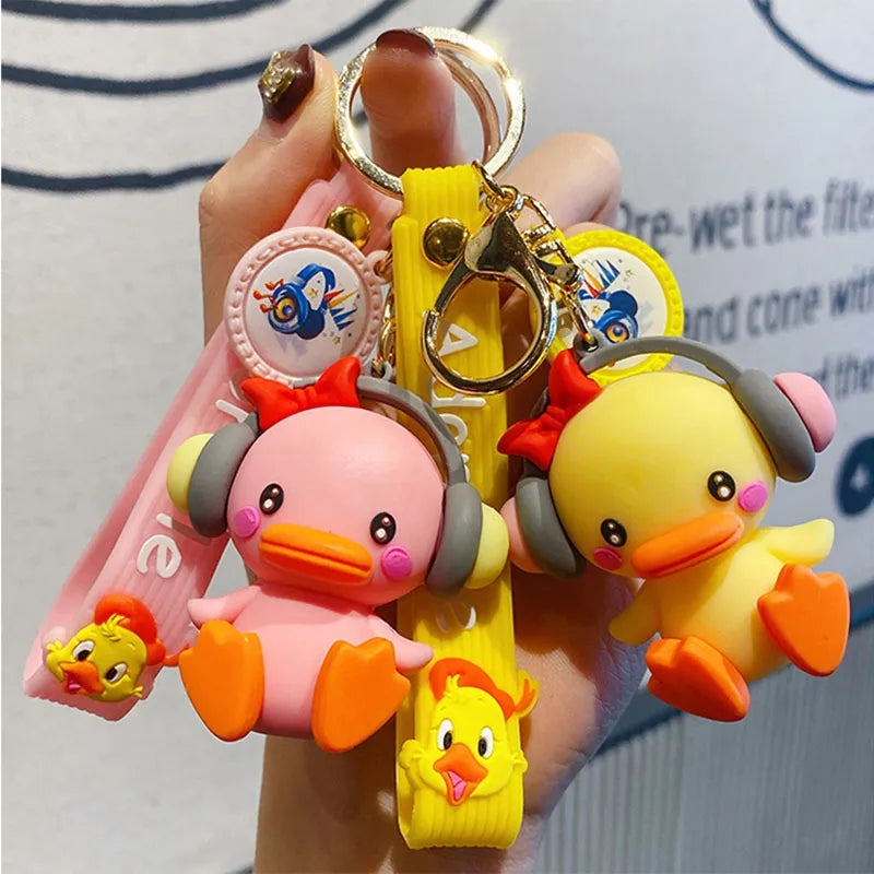 Adorable Duck with Headphone 3D Keychain - Tinyminymo