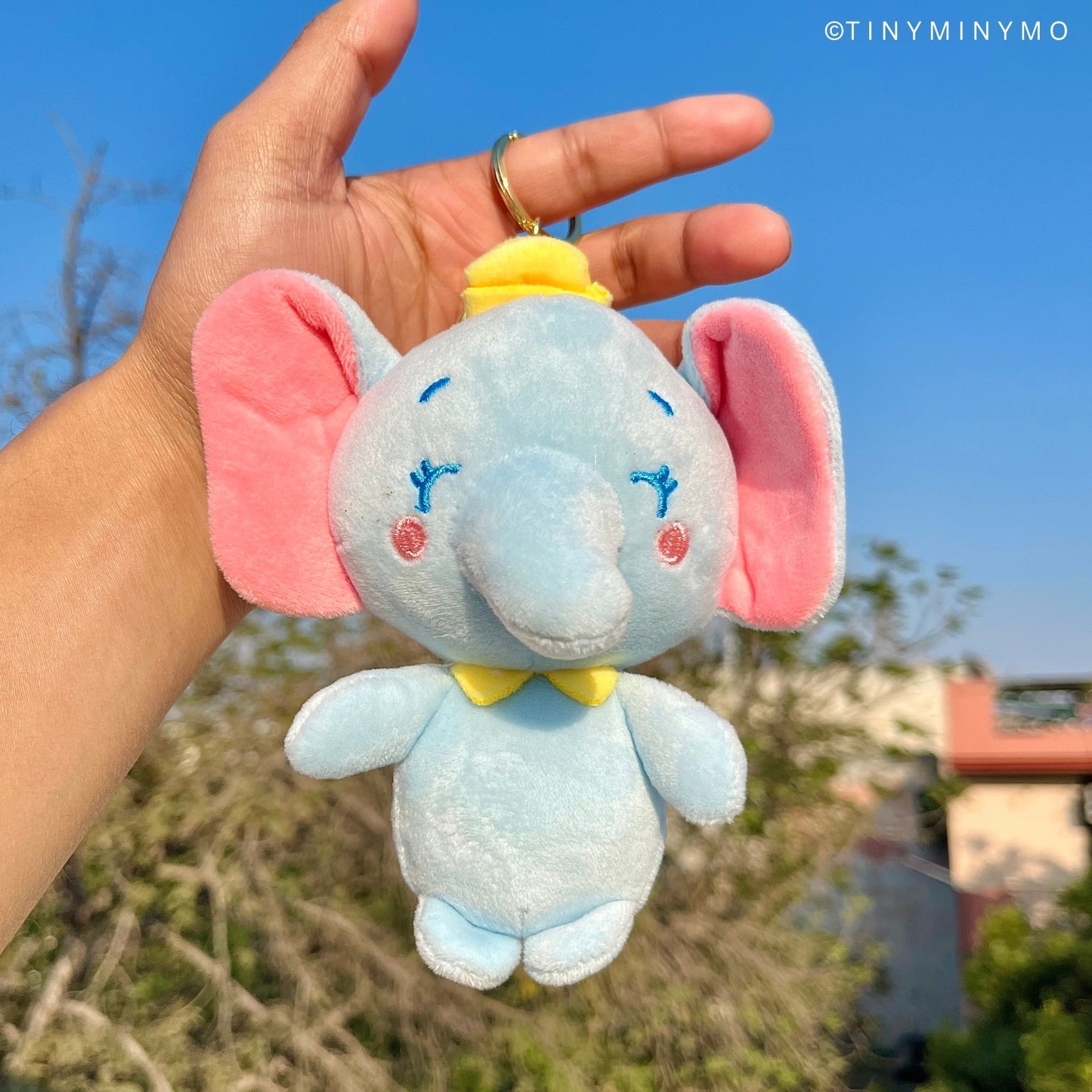 Adorable Elephant Plush Keychain - Tinyminymo