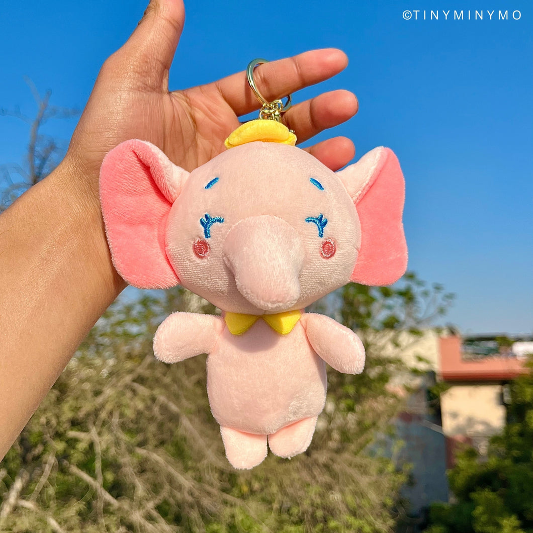 Adorable Elephant Plush Keychain - Tinyminymo