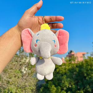 Adorable Elephant Plush Keychain - Tinyminymo