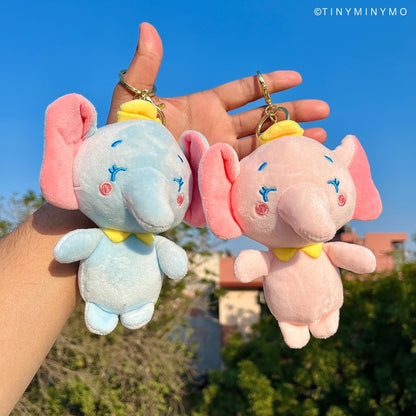 Adorable Elephant Plush Keychain - Tinyminymo
