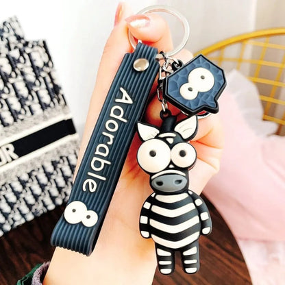Adorable Giraffe and Zebra 3D Keychain - Tinyminymo