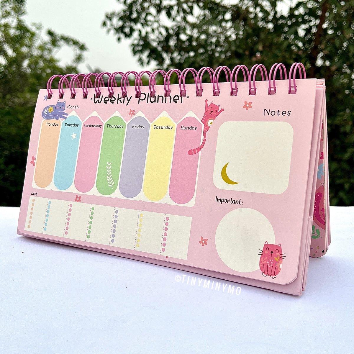 Adorable Kitty Weekly Planner - Tinyminymo