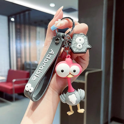 Adorable Ostrich 3D Keychain - Tinyminymo