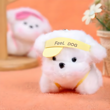 Load image into Gallery viewer, Cute Plush Puppy Keychain - Tinyminymo
