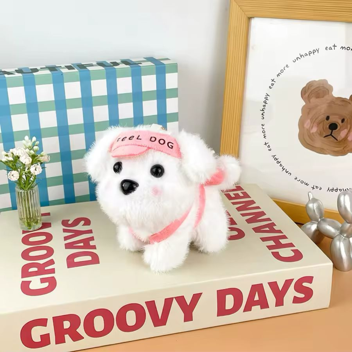 Pink Color Puppy Keychain - Tinyminymo 