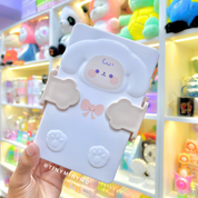 Peach Adorable Sheep Snack Box held in front of a Colorful display - Tinyminymo
