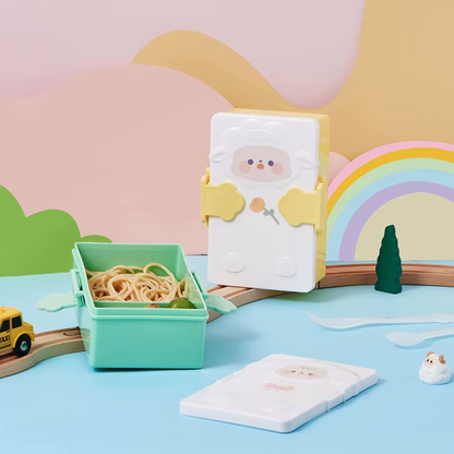 Adorable Sheep Snack Box on a Colorful Background - Tinyminymo