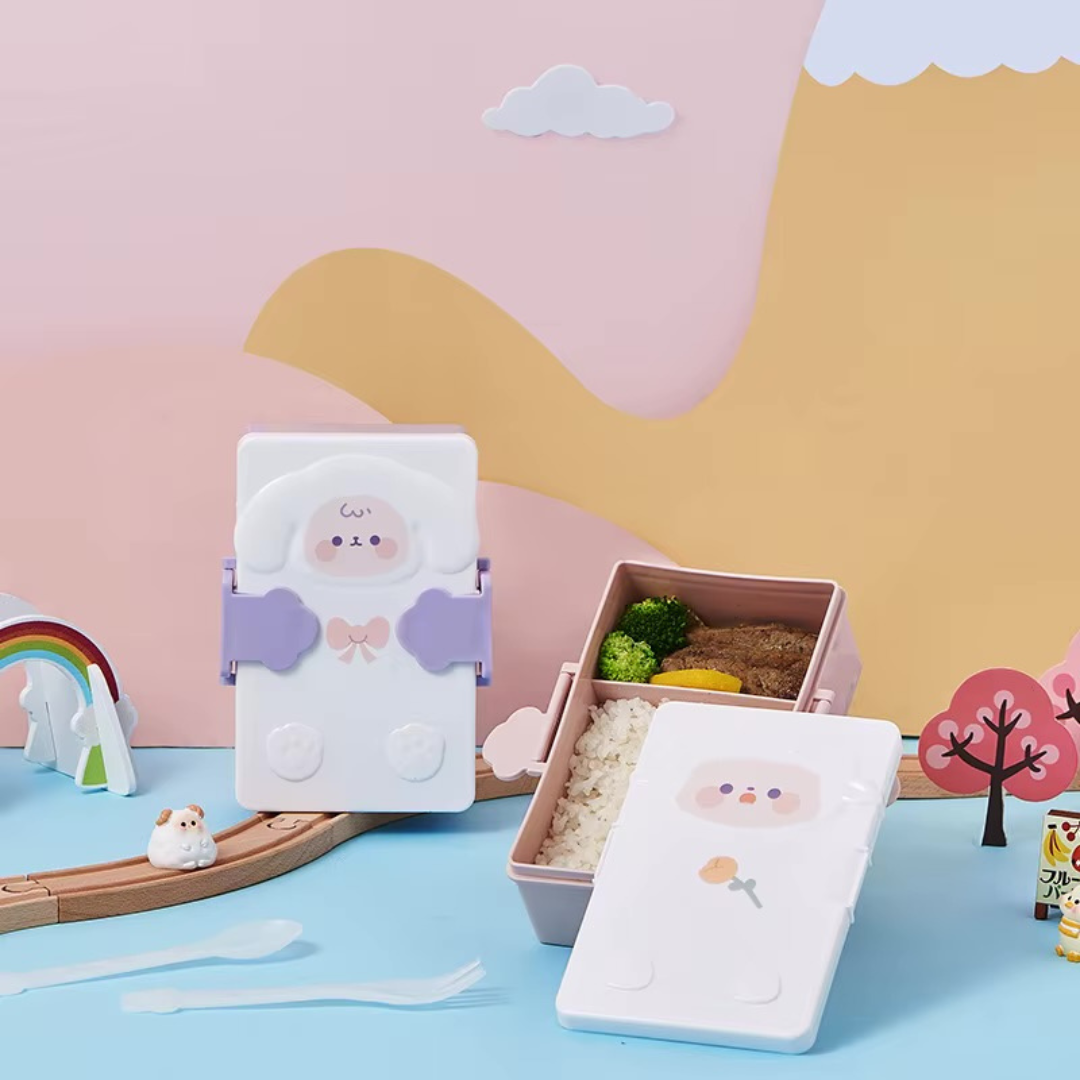 2 Adorable Sheep Snack Box, 1 is Open - Tinyminymo