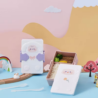 2 Adorable Sheep Snack Box, 1 is Open - Tinyminymo