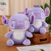 Two Purple Adorable Stitch Soft Toy Sitting on the table - Tinyminymo