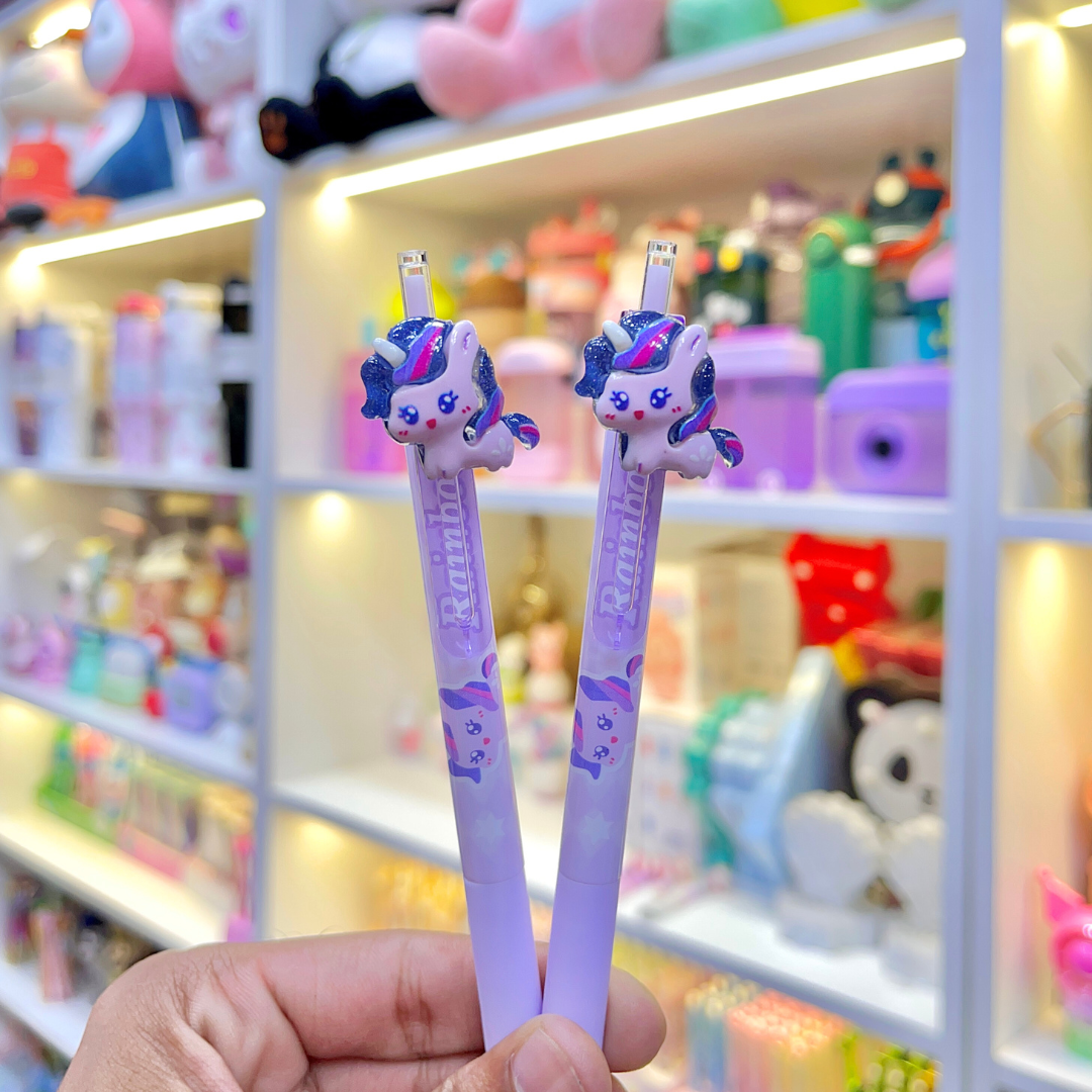 Two Adorable Unicorn Pen in Purple Color - Tinyminymo