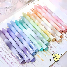 Load image into Gallery viewer, Set of Colorful Aesthetic Highlighters on a Notebook Page - Tinyminymo
