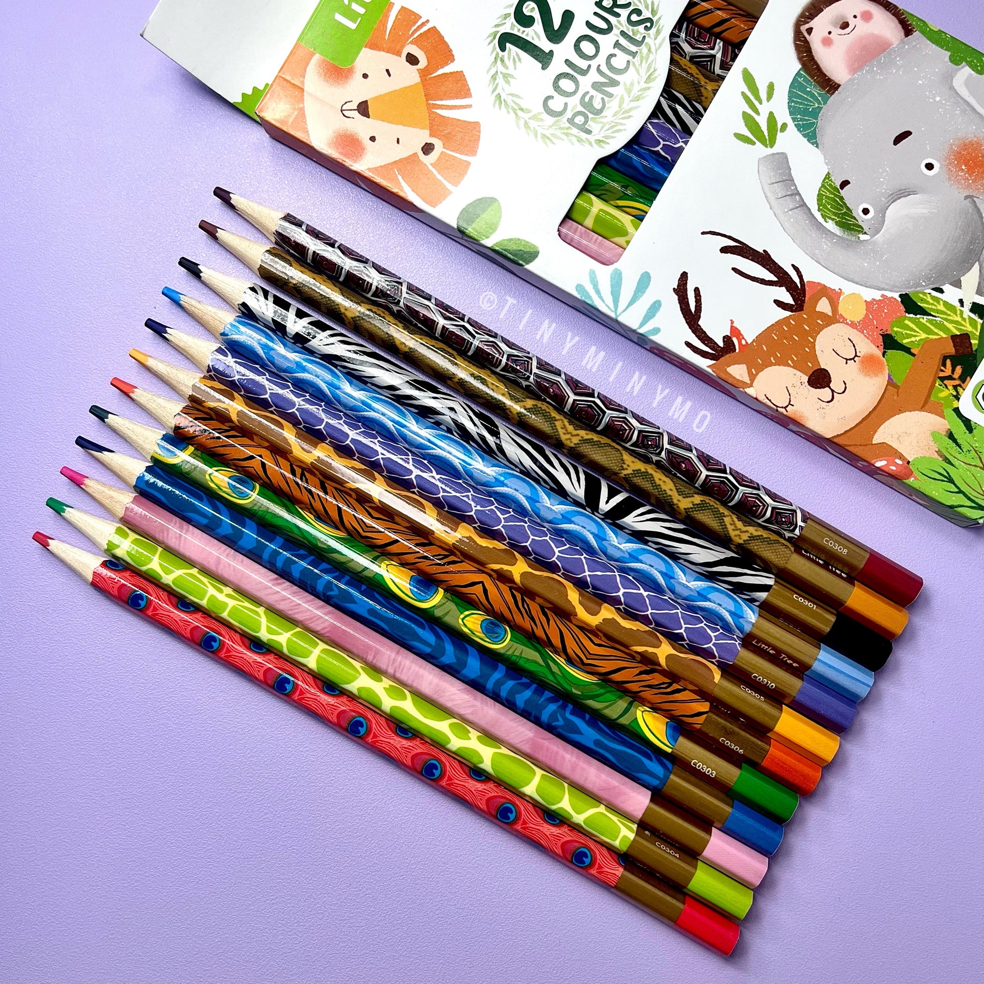 Animal Pencil Colors - Set of 12 - Tinyminymo