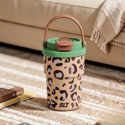 Brown Color of Animal Print Vacuum Cup - Tinyminymo