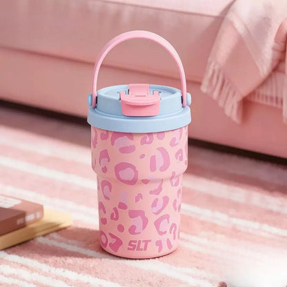 Pink Color Animal Print Vacuum Cup - Tinyminymo