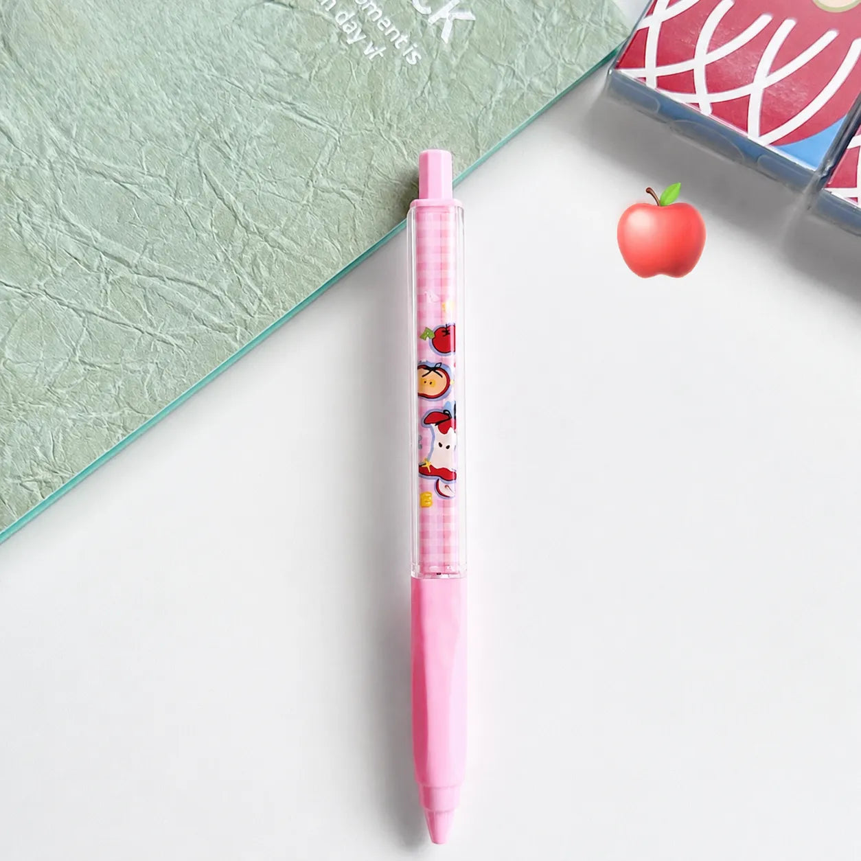 Pink Color Apple Gel Pen - Tinyminymo