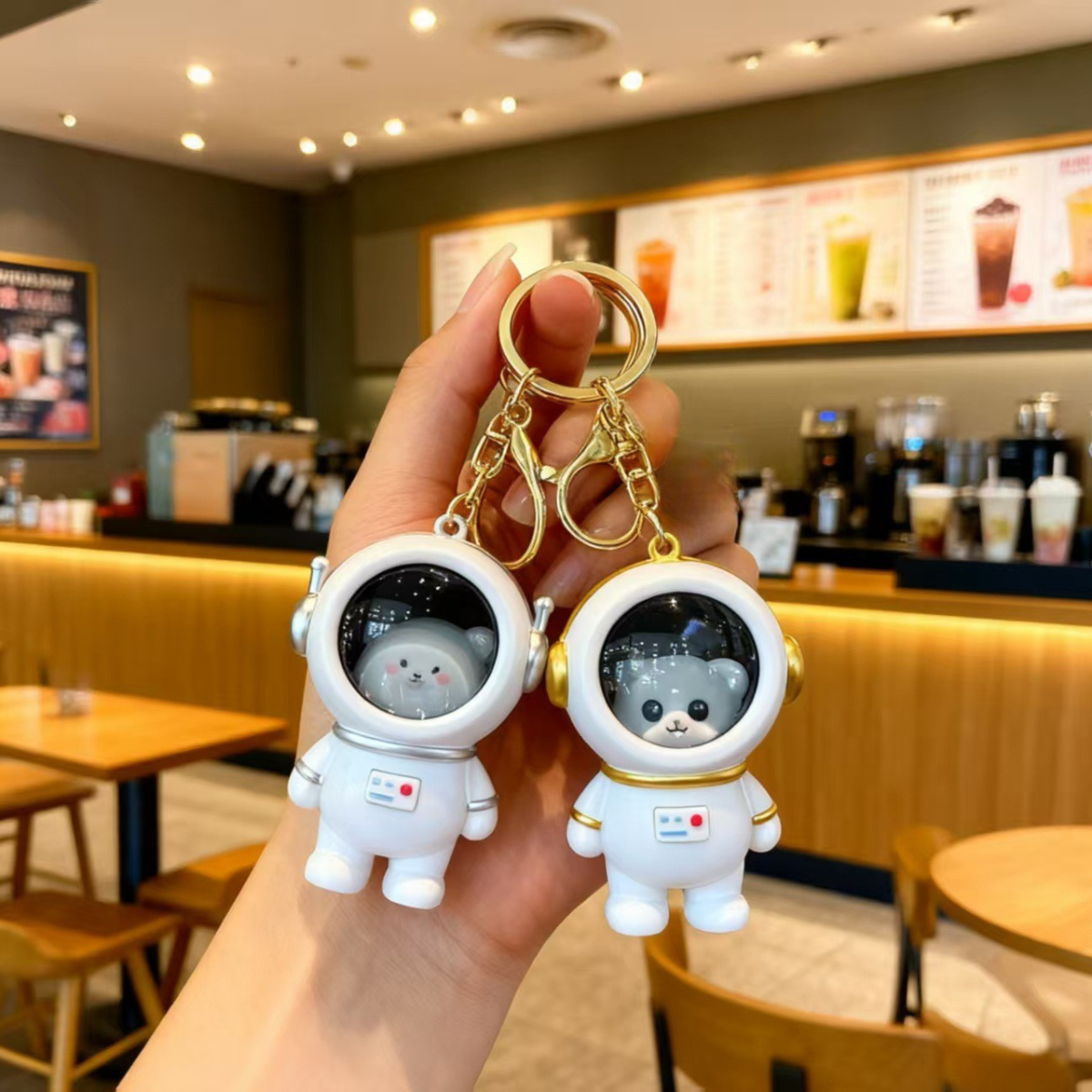 Two White Color Lightup Keychains - Tinyminymo