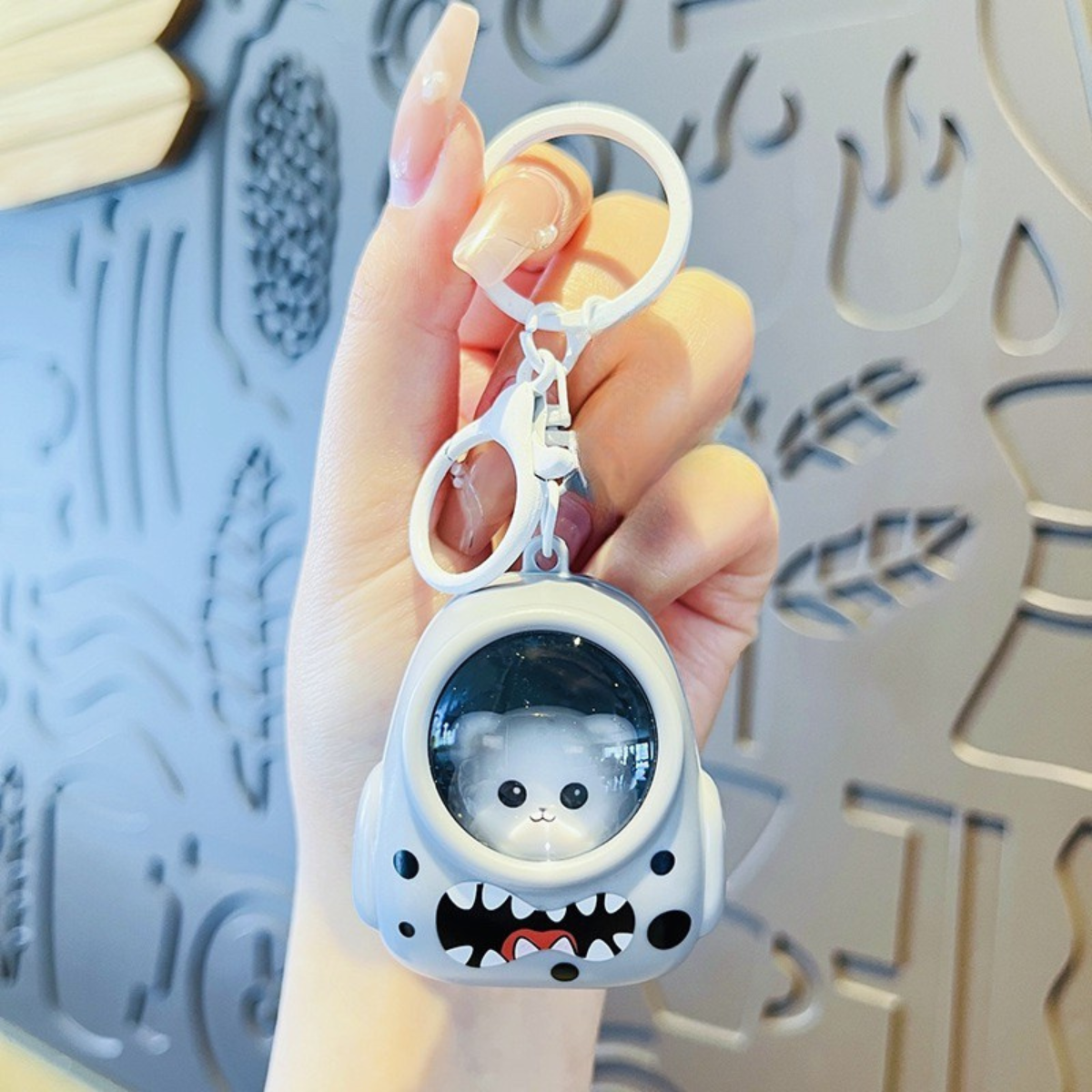 Grey Astro Animal Lightup Keychain - Tinyminymo